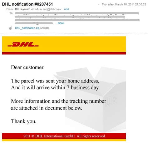 dhl shipment notification|DHL Parcel notification .